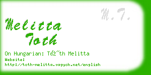 melitta toth business card